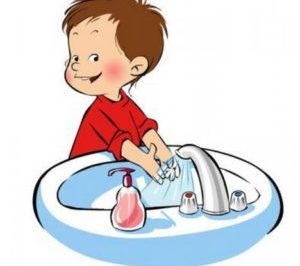 мальчик моет руки рисунок