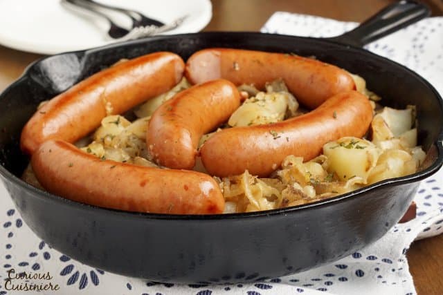 Polish Sausage and Sauerkraut are a match made in heaven. Add some potatoes and onions, and you have yourself a full meal! 